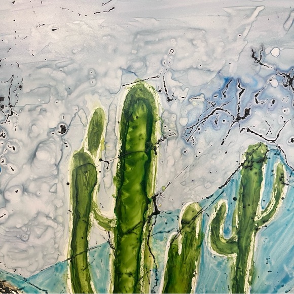 Semi Abstract Desert Landscape Watercolor Original Art Painting - Picture 10 of 16